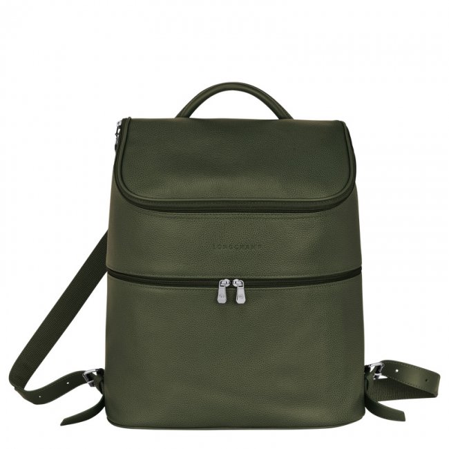 Longchamp Women's Le Foulonné Backpack Khaki - Leather | Khaki