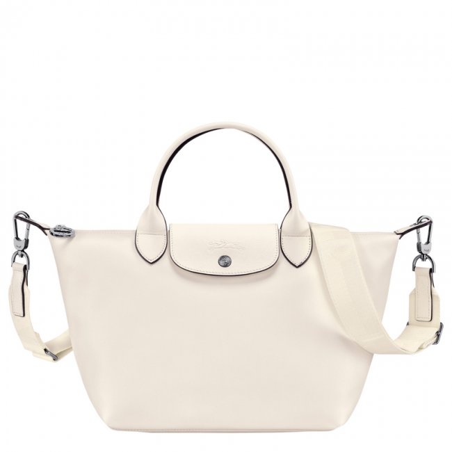 Longchamp Women's Le Pliage Xtra S Handbag Ecru - Leather | Ecru