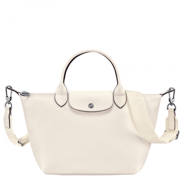 Longchamp Women's Le Pliage Xtra S Handbag Ecru - Leather | Ecru