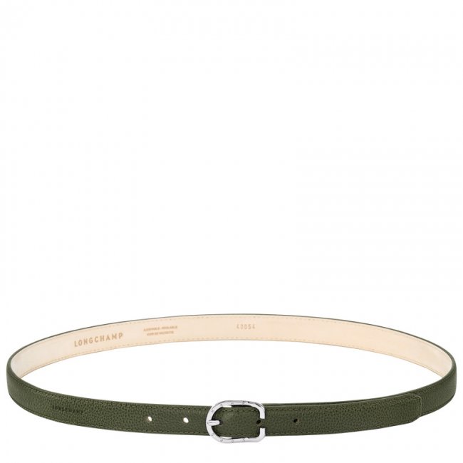 Longchamp Women's Le Foulonné Ladies' belt Khaki - Leather | Khaki