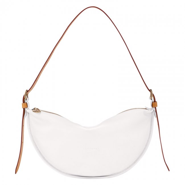 Longchamp Women's Smoothie M Crossbody bag White - Leather | White