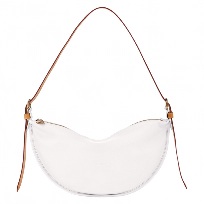 Longchamp Women's Smoothie M Crossbody bag White - Leather | White