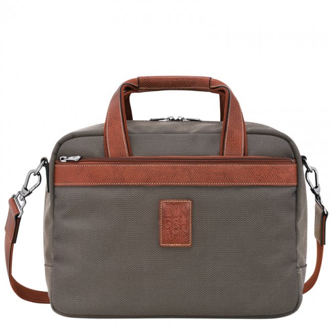 Longchamp Men's Boxford S Travel bag Brown - Recycled canvas | Brown