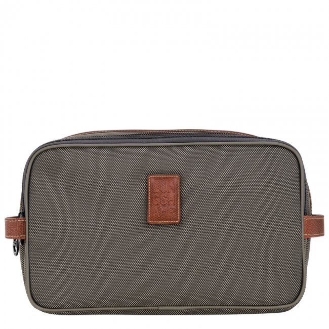 Longchamp Women's Boxford Toiletry case Brown - Recycled canvas | Brown
