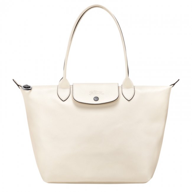 Longchamp Women's Le Pliage Xtra M Tote bag Ecru - Leather | Ecru