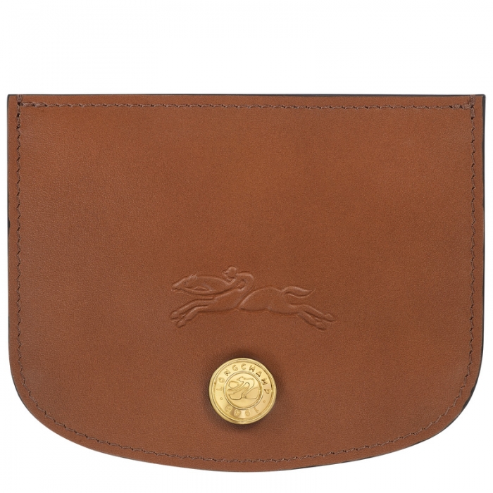 Longchamp Women's Épure Card holder Cognac - Leather | Cognac