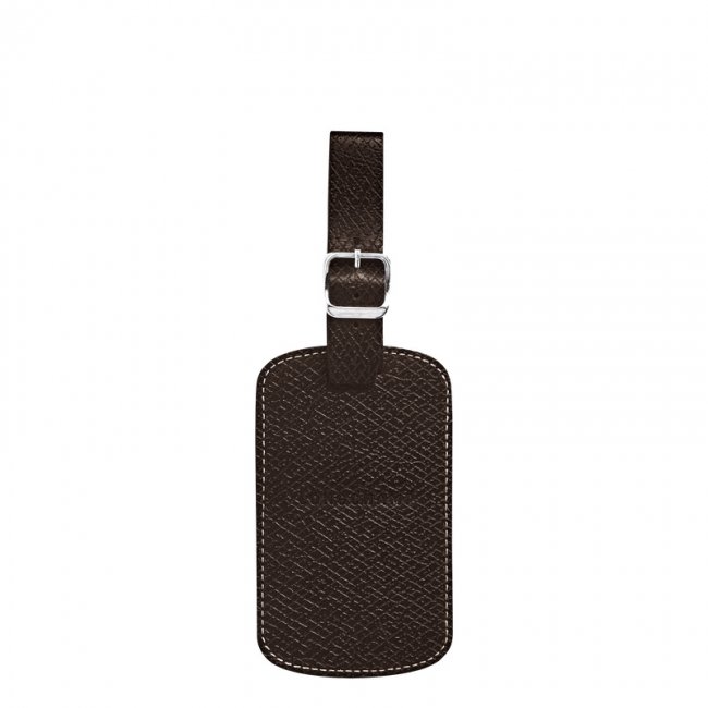 Longchamp Men's Boxford Luggage tag Mocha - Leather | Mocha