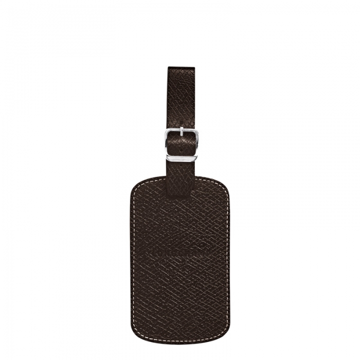 Longchamp Men's Boxford Luggage tag Mocha - Leather | Mocha