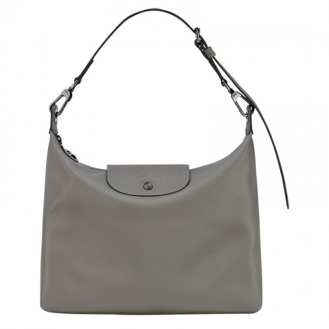 Longchamp Women's Le Pliage Xtra M Hobo bag Turtledove - Leather | Turtledove