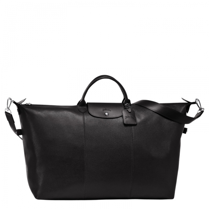 Longchamp Women's Le Foulonné L Travel bag Black - Leather | Black