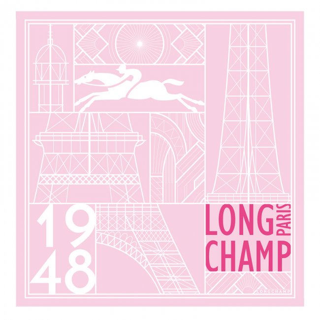Longchamp Women's Eiffel Tower 1948 Silk scarf 50 Ballerina - OTHER | Ballerina