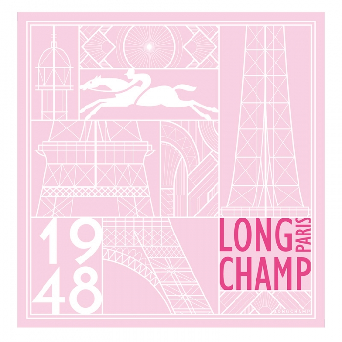 Longchamp Women's Eiffel Tower 1948 Silk scarf 50 Ballerina - OTHER | Ballerina