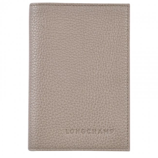 Longchamp Women's Le Foulonné Passport cover Turtledove - Leather | Turtledove