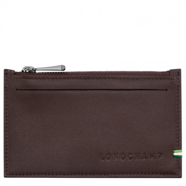 Longchamp Men's sur Seine Coin purse Mocha - Leather | Mocha