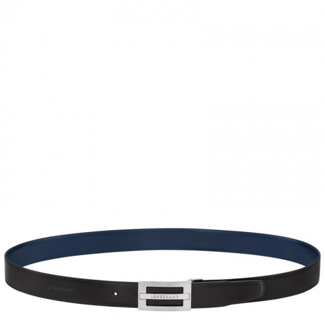 Longchamp Men's Delta Box Black/Navy - Leather | Black/Navy