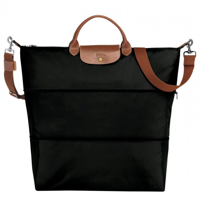 Longchamp Women's Le Pliage Original Travel bag expandable Black - Recycled canvas | Black