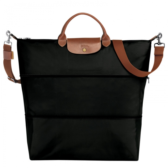 Longchamp Women's Le Pliage Original Travel bag expandable Black - Recycled canvas | Black