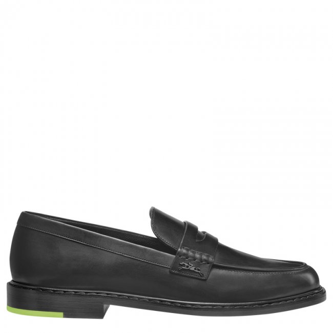 Longchamp Women's Au Sultan Loafer Black - Leather | Black