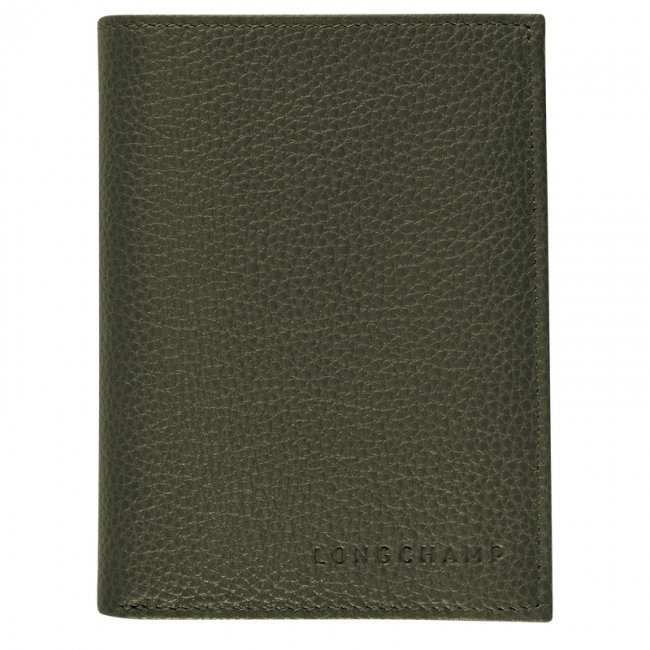 Longchamp Women's Le Foulonné Wallet Khaki - Leather | Khaki