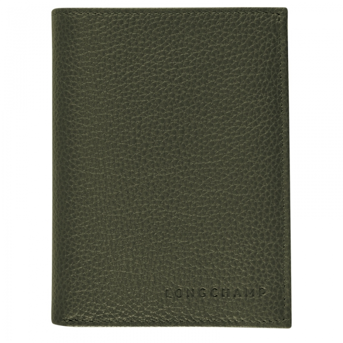 Longchamp Women's Le Foulonné Wallet Khaki - Leather | Khaki