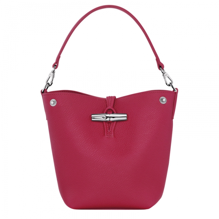 Longchamp Women's Le Roseau XS Bucket bag Beetroot - Leather | Beetroot