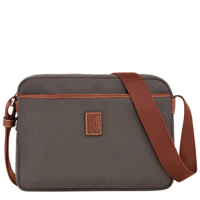Longchamp Men's Boxford M Camera bag Brown - Recycled canvas | Brown