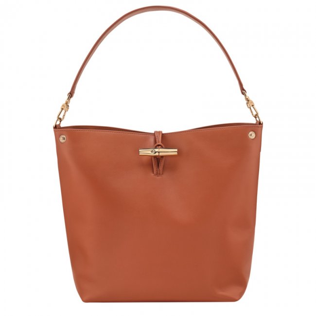Longchamp Women's Le Roseau M Hobo bag Bark - Leather | Bark