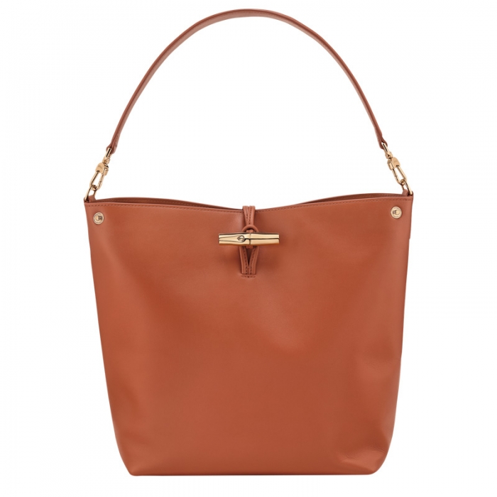 Longchamp Women's Le Roseau M Hobo bag Bark - Leather | Bark