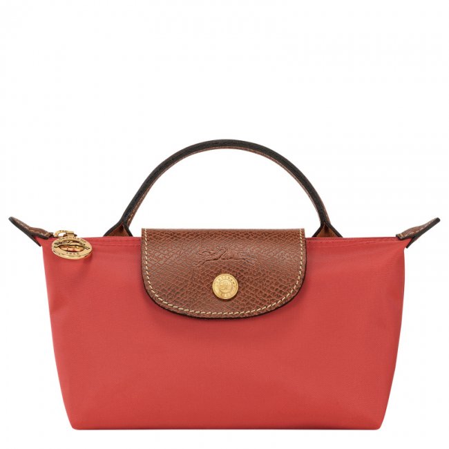 Longchamp Women's Le Pliage Original Pouch with handle Tomato - Recycled canvas | Tomato