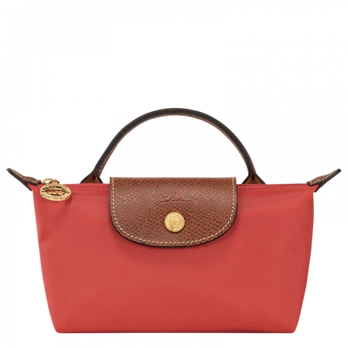 Longchamp Women's Le Pliage Original Pouch with handle Tomato - Recycled canvas | Tomato