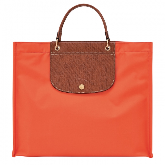 Longchamp Women's Cabas L Tote Bag Carrot - Canvas | Paprika