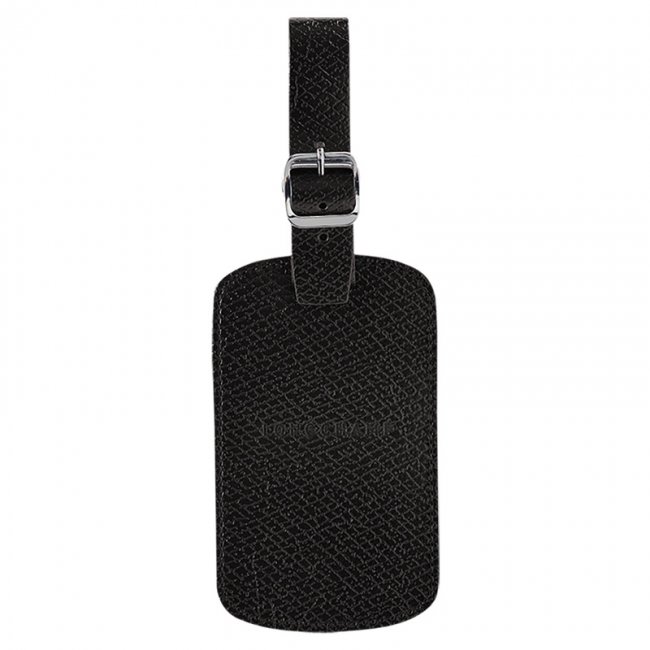 Longchamp Men's Boxford Luggage tag Black - Leather | Black