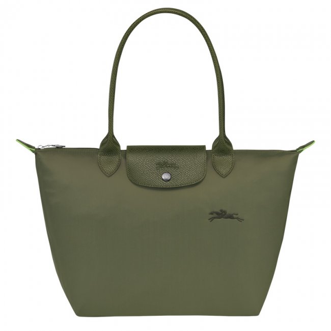 Longchamp Women's Le Pliage Green M Tote bag Forest - Recycled canvas | Forest