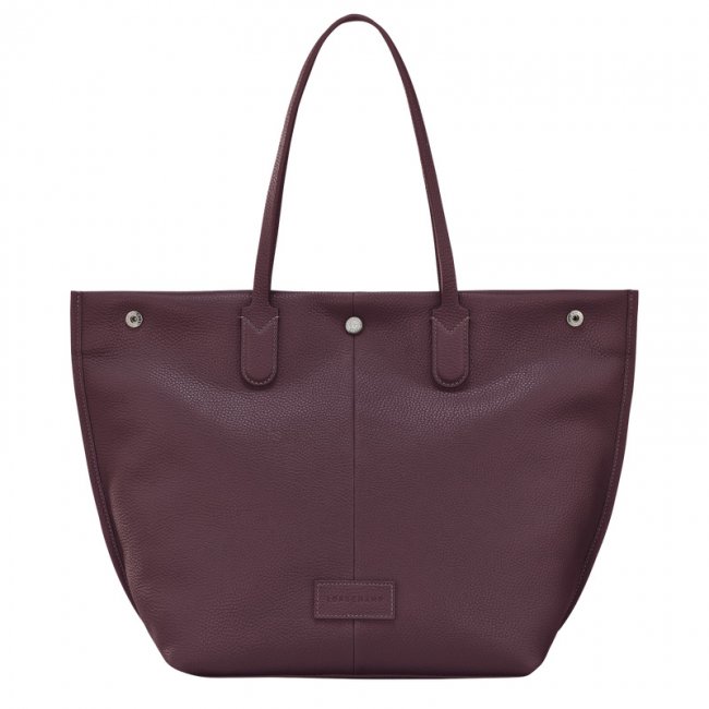 Longchamp Women's Essential L Tote bag Eggplant - Leather | Eggplant