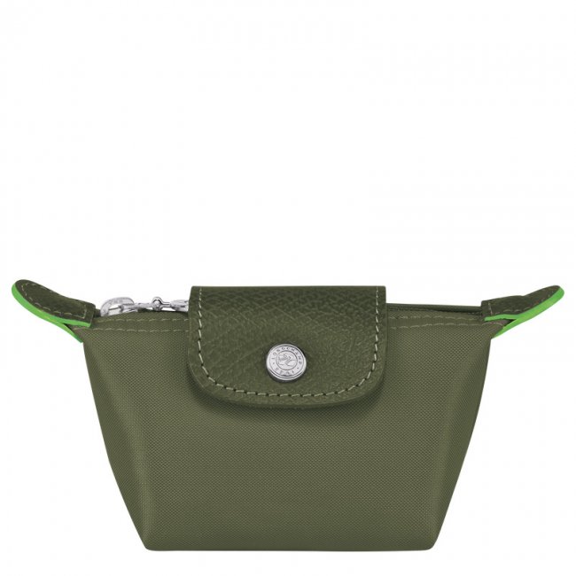 Longchamp Women's Le Pliage Green Coin purse Forest - Recycled canvas | Forest