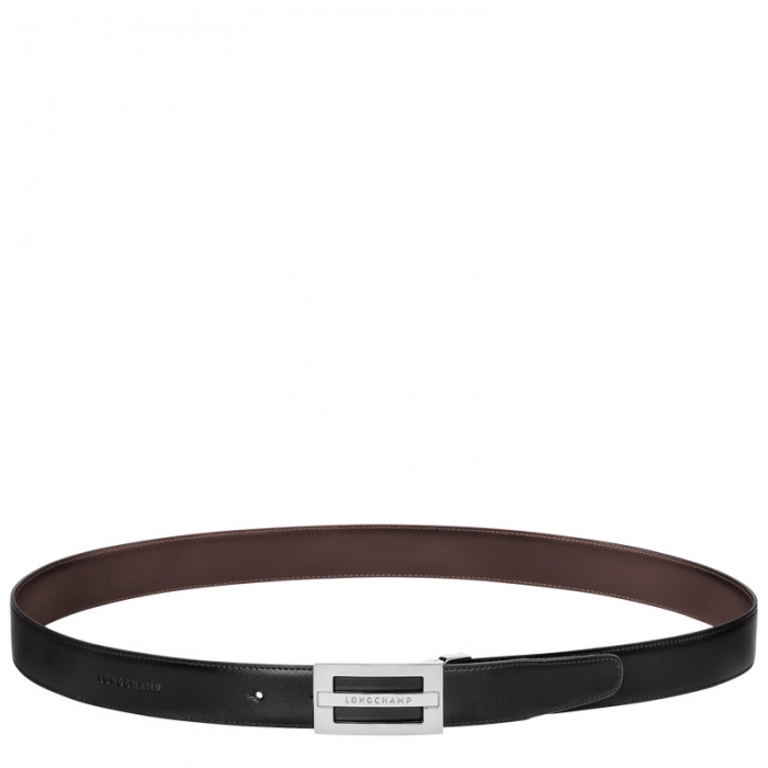 Longchamp Men's Delta Box Black/Mocha - Leather | Black/Mocha