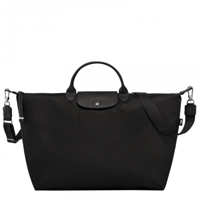 Longchamp Men's Le Pliage Energy L Travel bag Black - Recycled canvas | Black