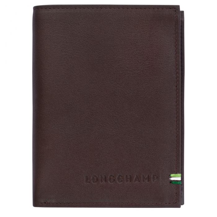 Longchamp Men's sur Seine Wallet Mocha - Leather | Mocha