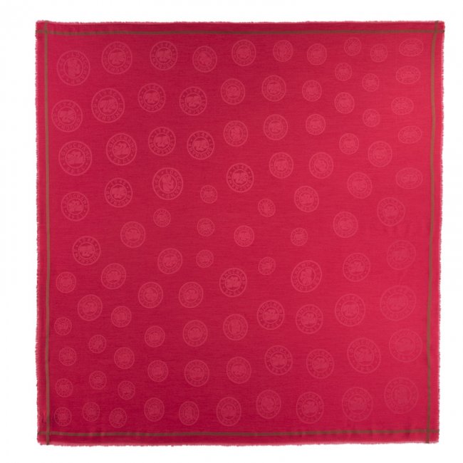 Longchamp Men's La Médaille Shawl Magenta - Cotton blend | Magenta