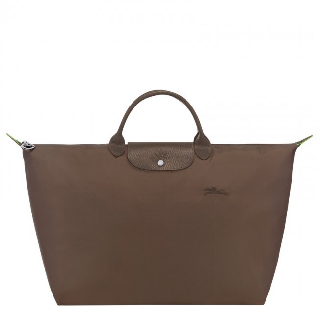 Longchamp Women's Le Pliage Green L Travel bag Terra - Recycled canvas | Terra