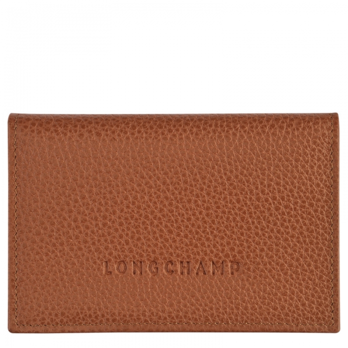 Longchamp Men's Le Foulonné Card holder Caramel - Leather | Caramel