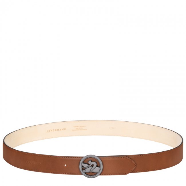 Longchamp Men's Box-Trot belt Cognac - Leather | Cognac