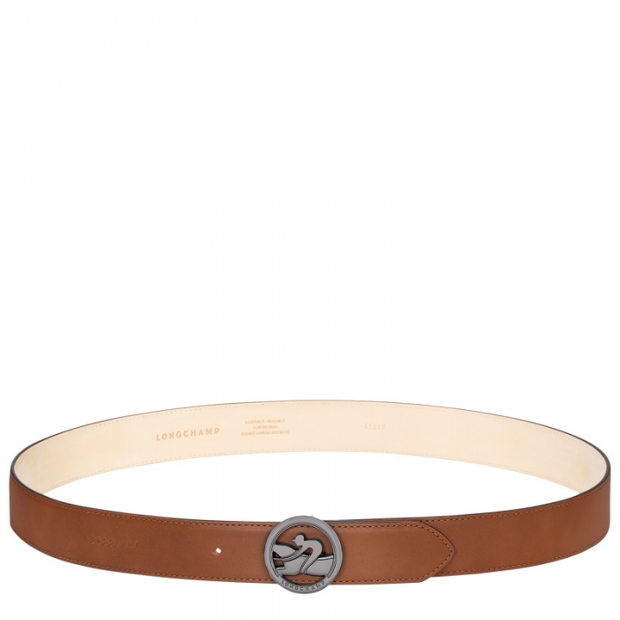 Longchamp Men's Box-Trot belt Cognac - Leather | Cognac