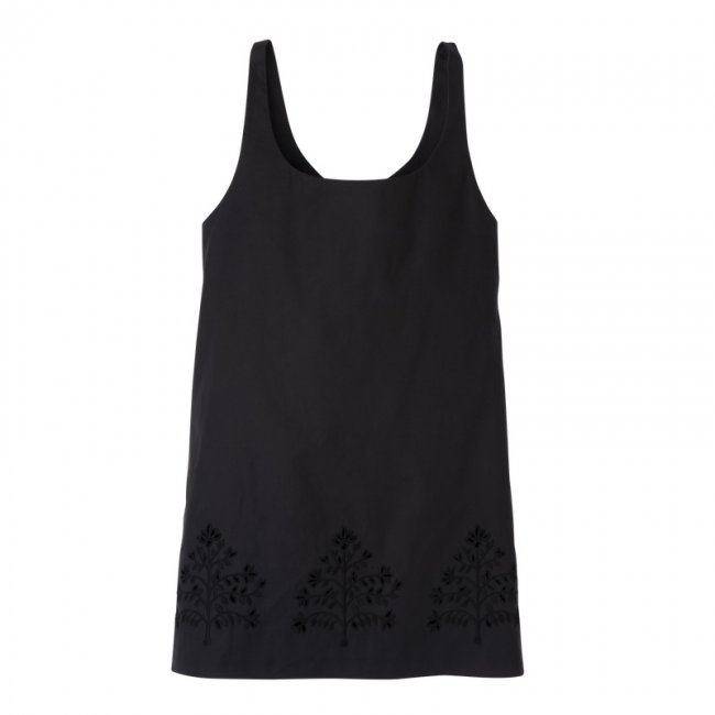 Longchamp Women's Dress Black - Embroidered canvas | Black