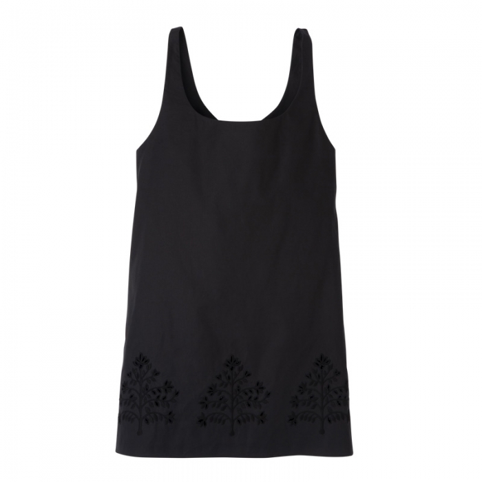 Longchamp Women's Dress Black - Embroidered canvas | Black