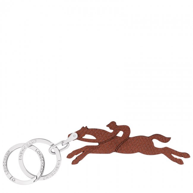Longchamp Men's Le Pliage Key rings Brown - Leather | Brown