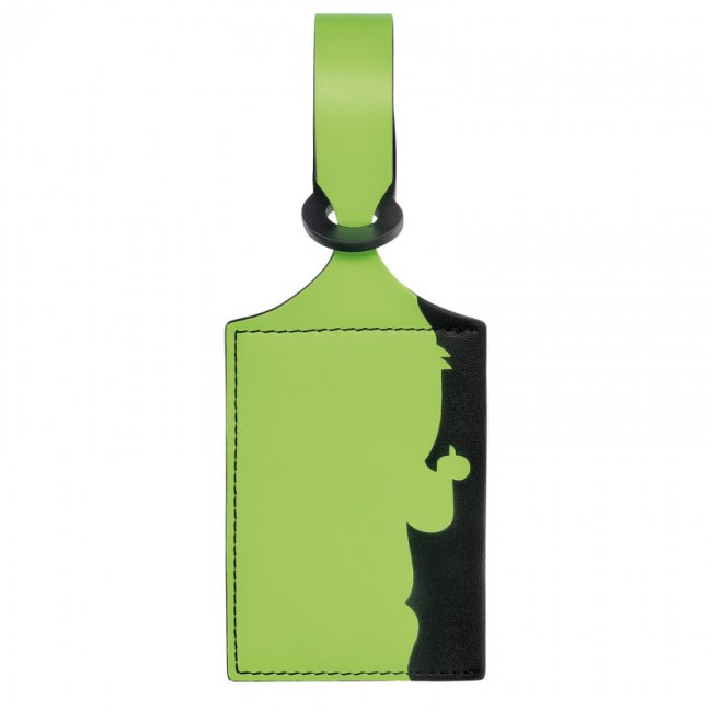 Longchamp Men's LGP Travel Luggage tag Green Light - Leather | Green Light