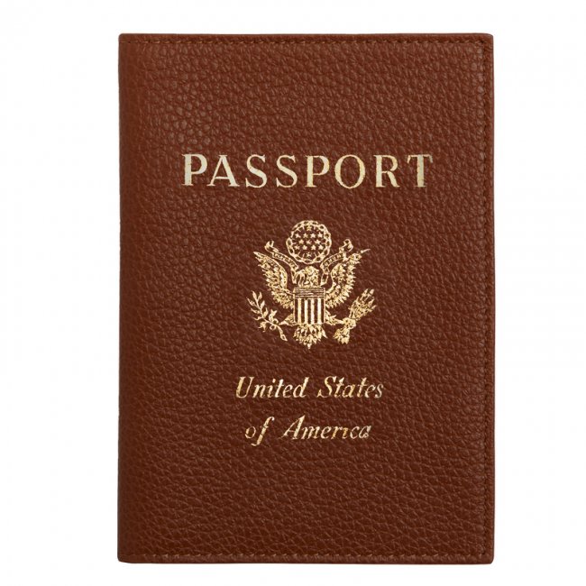 Longchamp Women's Le Foulonné Passport cover Caramel - Leather | Caramel