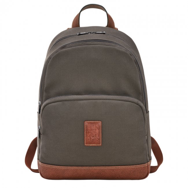 Longchamp Men's Boxford Backpack Brown - Recycled canvas | Brown