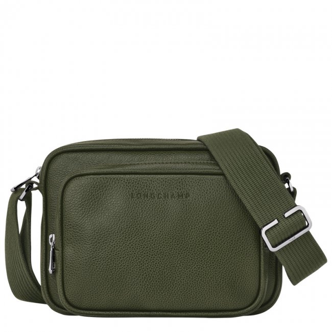 Longchamp Men's Le Foulonné S Camera bag Khaki - Leather | Khaki